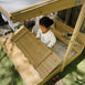 Sand Pit with Adjustable Canopy & Bench Seating - Preorder