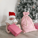 Santa Sack & Biscuit the Bear with Ivory Sweater Bundle Blush Pink