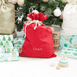 Santa Sack & Biscuit the Bear with Ivory Sweater Bundle Cherry Red