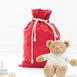 Santa Sack & Biscuit the Bear with Ivory Sweater Bundle Cherry Red