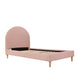 SCOUT Blush Pink Boucle Upholstered Bed King Single