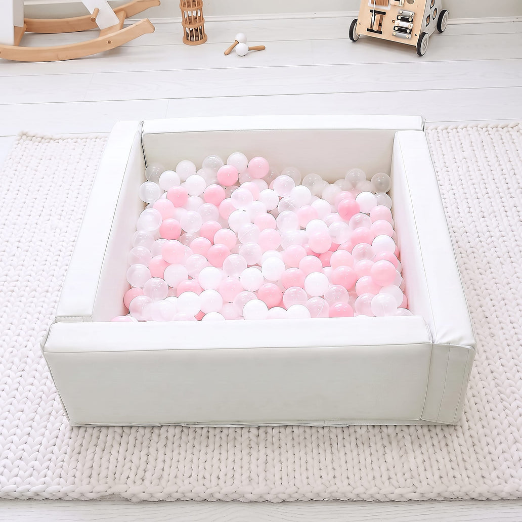 Square Ball Pit with 200 Balls Pale Pink