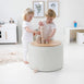 Store & Play Toy Box / Bedside Table Ivory PVC