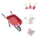 Wheelbarrow Garden Bundle in Cherry Red