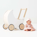 Wooden Moon Doll Pram White