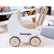 Wooden Moon Doll Pram White