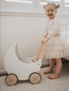 Wooden Moon Doll Pram White