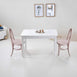 Yves Kids Tabe & 2 Chairs Set Soft Pink