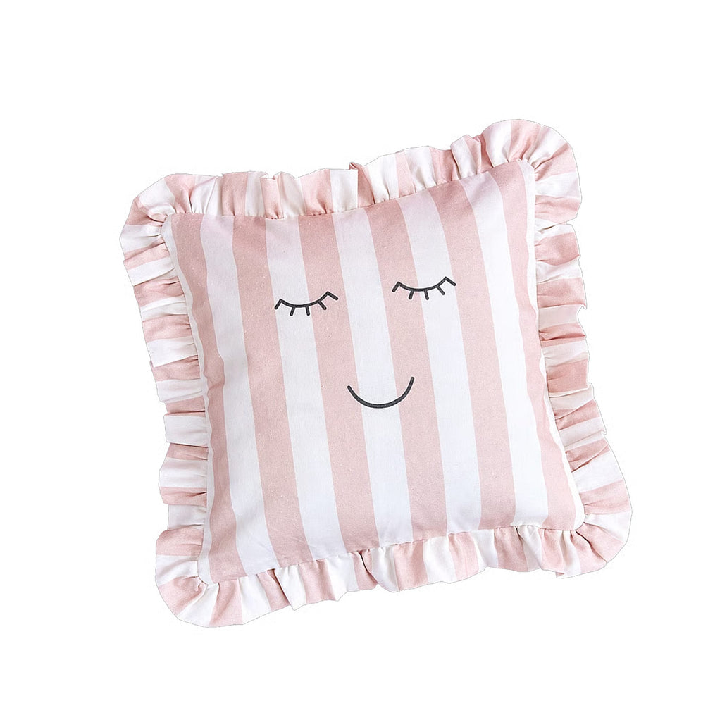 JaBaDaBaDo Striped Decorative Cushion - Preorder Pink/White Stripes