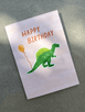 Dinosaur Happy Birthday Card - Cute