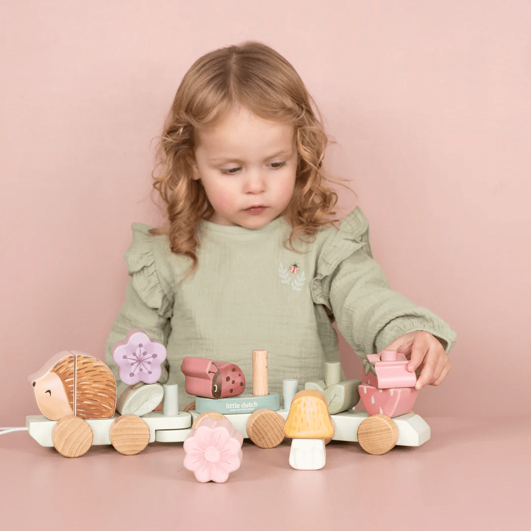 Little Dutch Fairy Garden Stacking Train Hedgehog - Discontinued