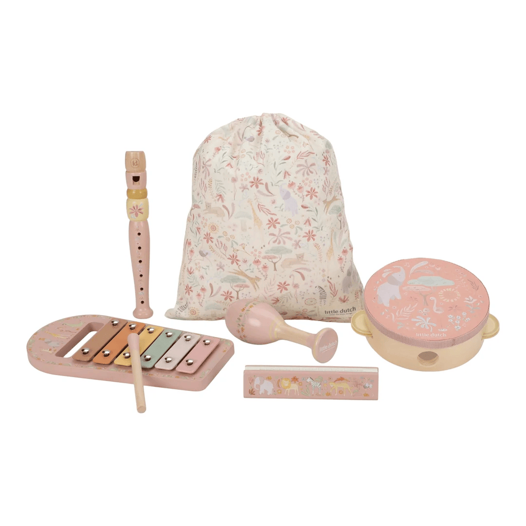 Little Dutch Safari Friends Music Set Pink