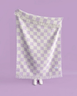 Maison Deux Checkerboard Blanket Lilac / White