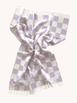 Maison Deux Checkerboard Blanket Lilac / White