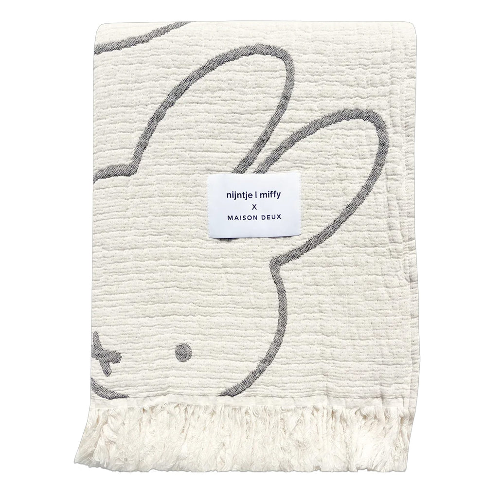 Maison Deux Miffy Cotton Blanket - Black