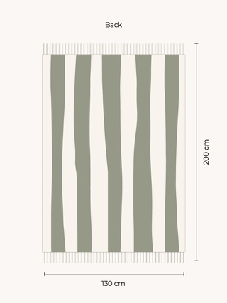 Maison Deux Rough Stripe Blanket - Agave