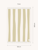 Maison Deux Rough Stripe Blanket - Sand