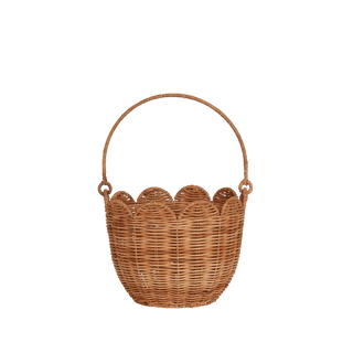 Olli Ella Rattan Tulip Carry Basket Natural