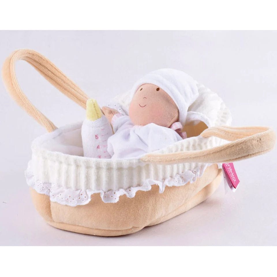 Bonikka Carry Cot With Baby Doll, Bottle & Blanket