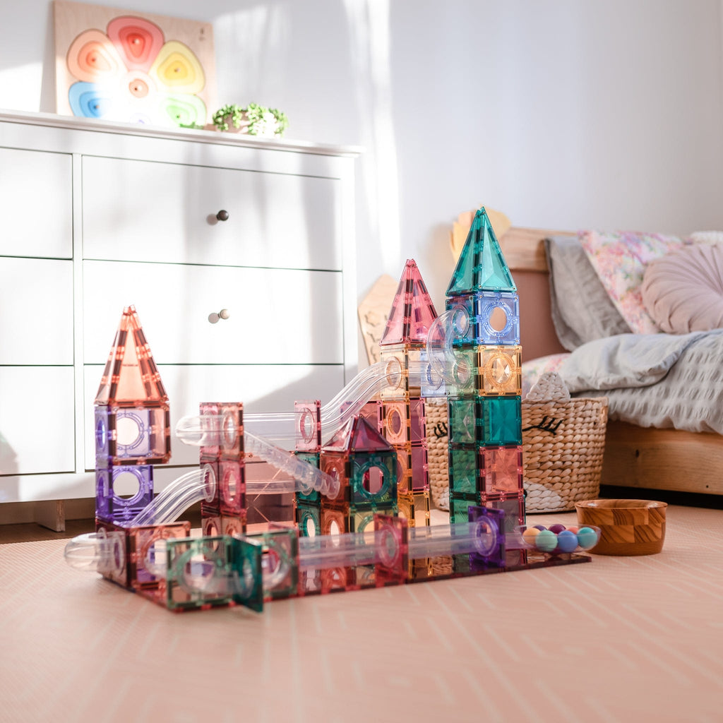 Connetix Pastel Ball Run Pack Magnetic Tiles, 106 Pieces main image 0