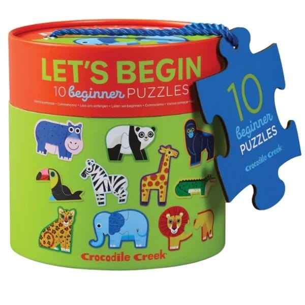 Crocodile Creek Let's Begin Puzzle 2 pc - Jungle