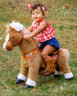 Brown Ride On Walking Toy Horse Pony Small