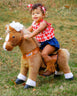 Brown Ride On Walking Toy Horse Pony Small