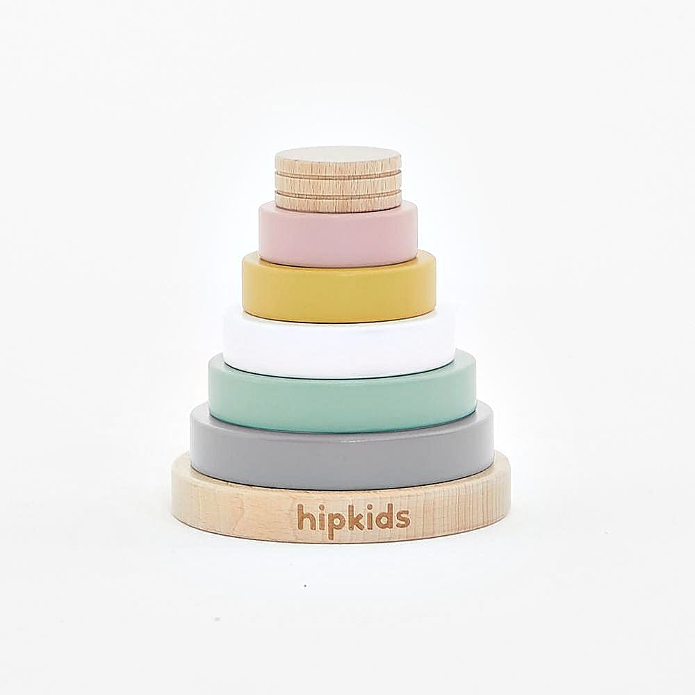 HipKids Wooden Toy Stacking Rings