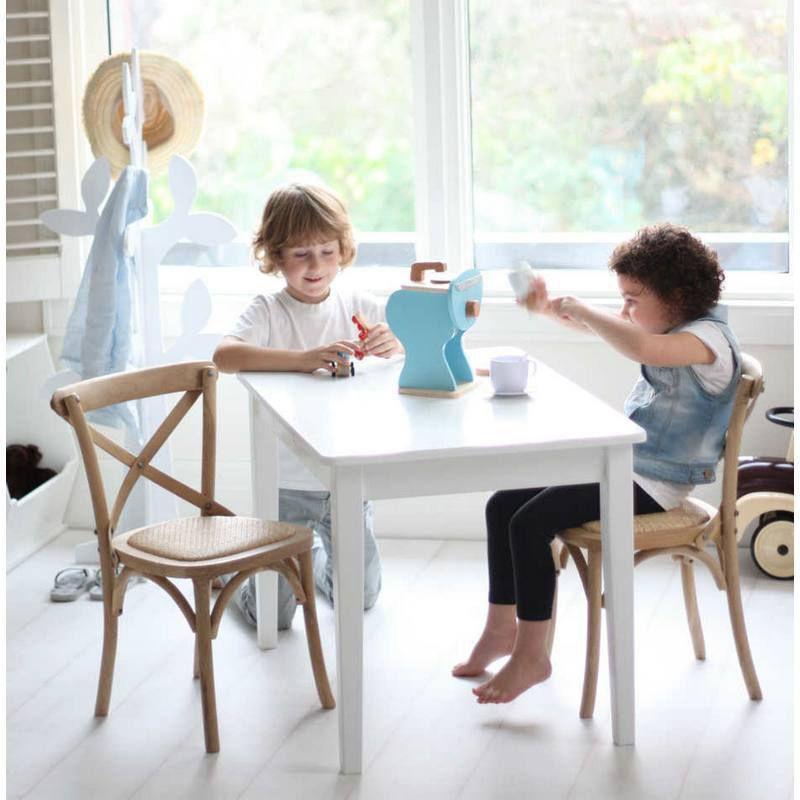 Buy Kids Hampton 2 Chairs & Table Set in Natural Oak & White | HipKids ...