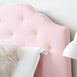 MIA King Single Upholstered Bed Pale Pink - Linen Fabric