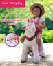White Ride on Walking Toy Horse Unicorn