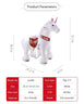 White Ride on Walking Toy Horse Unicorn