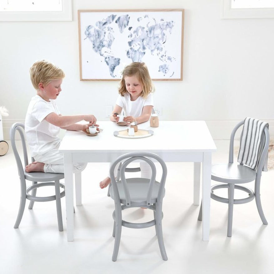Yves Kids Table & 2 Chairs Set Grey