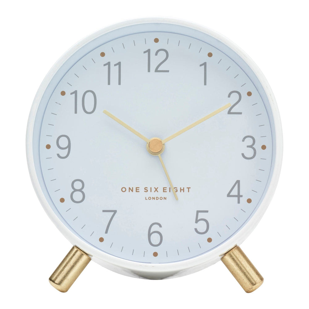 One Six Eight London MAISIE Silent Alarm Clock White