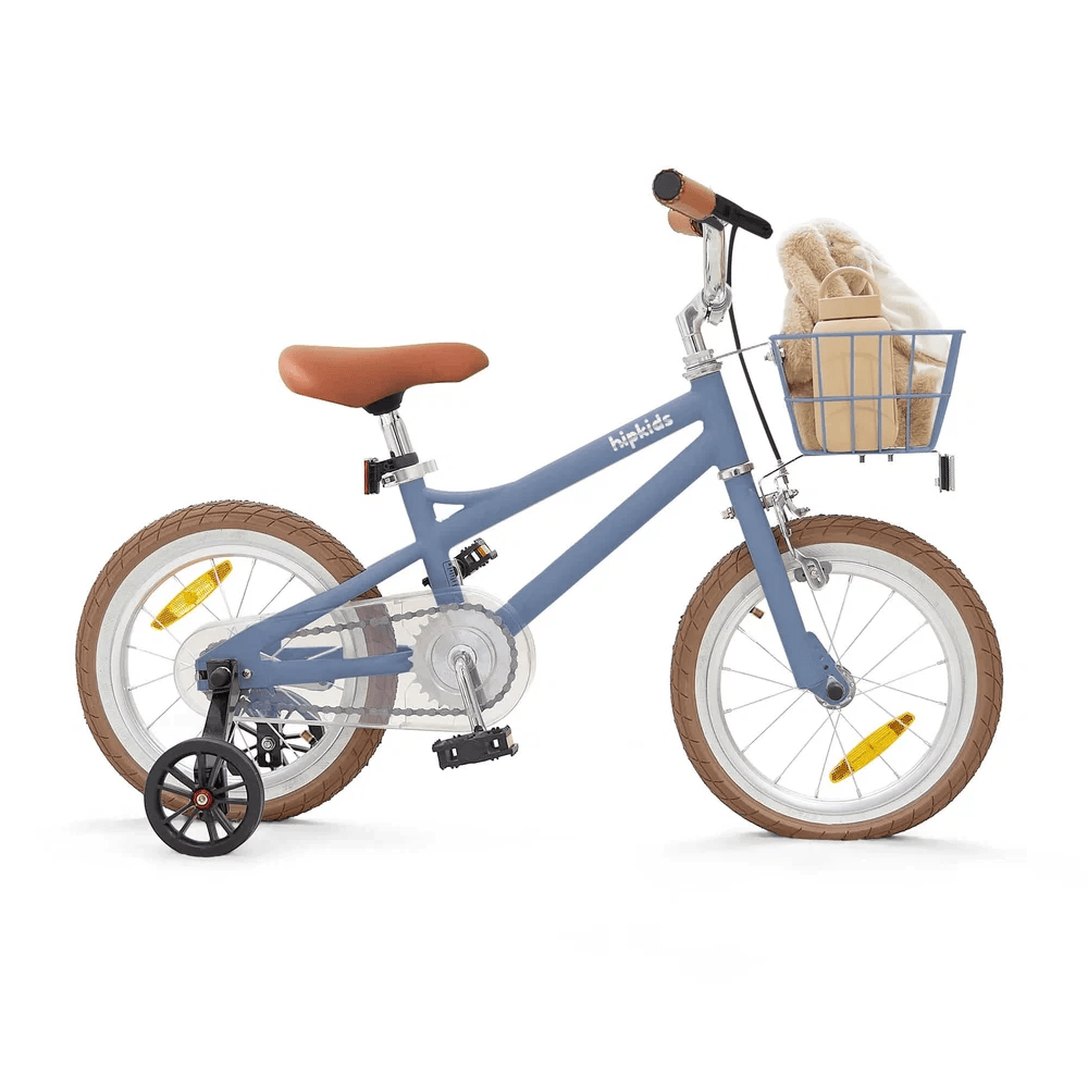 14 Inch Pedal Bike and Helmet Bundle Steel Blue