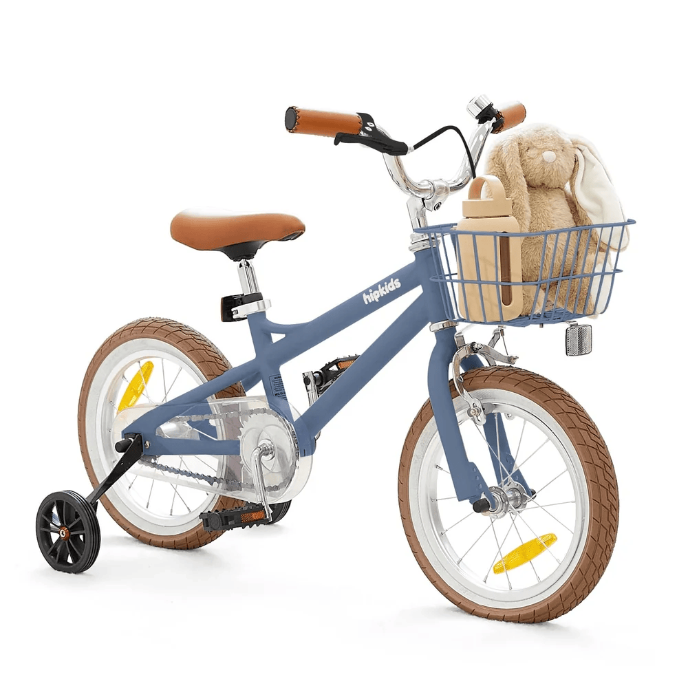 14 Inch Pedal Bike and Helmet Bundle Steel Blue
