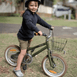 14 Inch Pedal Bike and Helmet Bundle Olive