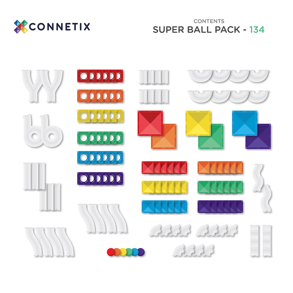 Connetix Super Ball Run Pack 134pcs