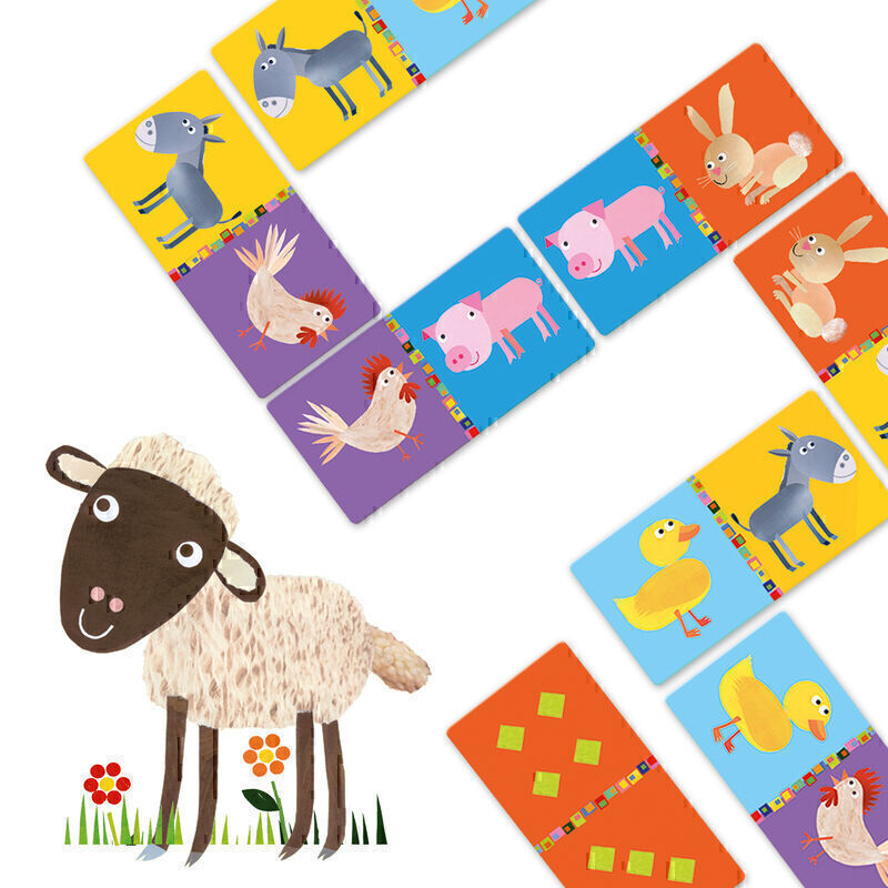 DJECO 30 piece Farm Domino Game