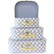 Alimrose Carry Case Set 3pcs Blue Check