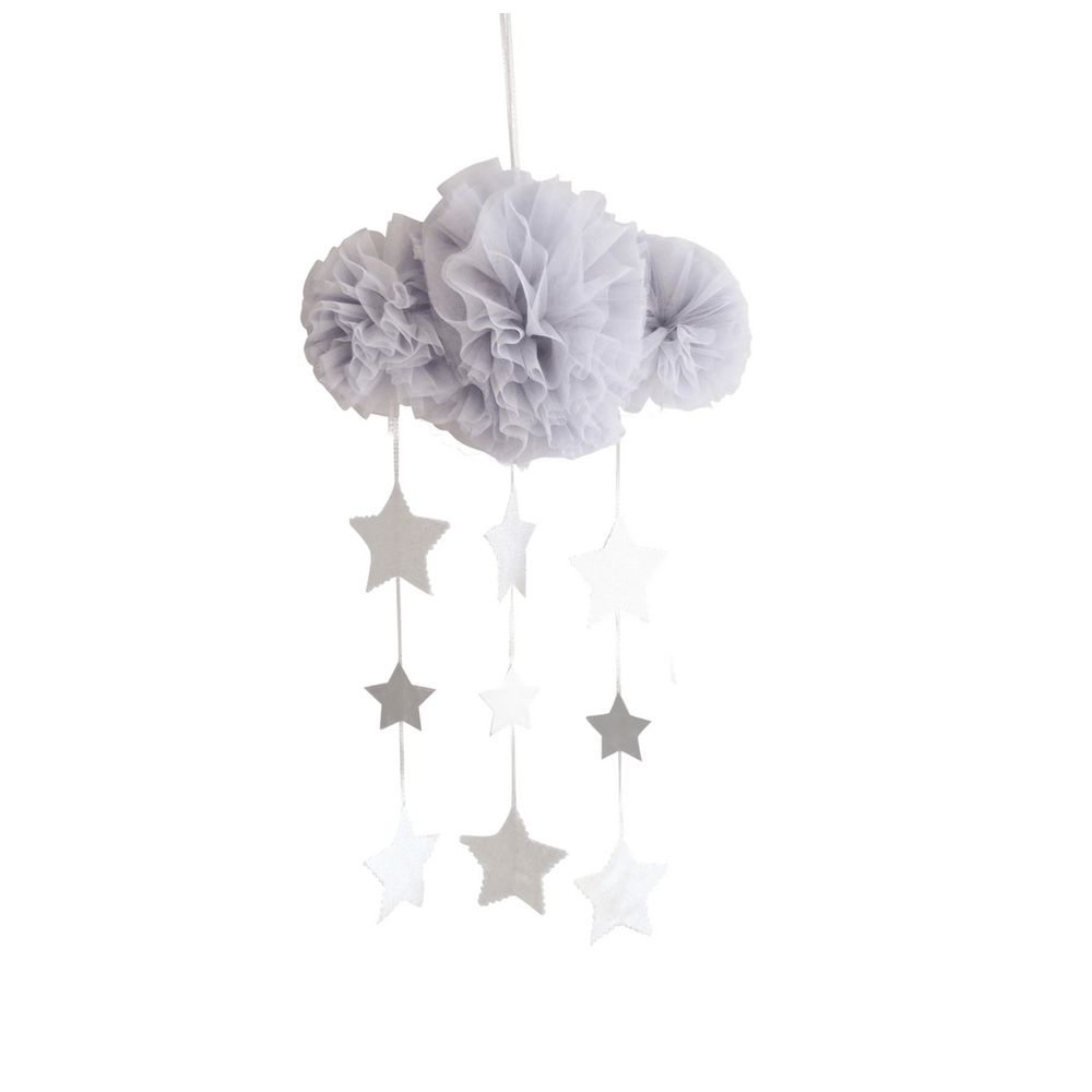 Alimrose Tulle Cloud Mobile -  Mist & Silver
