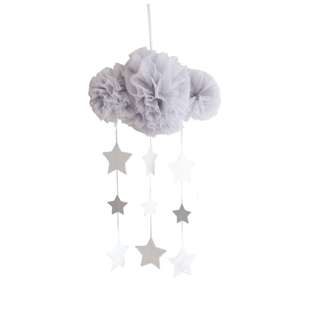 Alimrose Tulle Cloud Mobile -  Mist & Silver