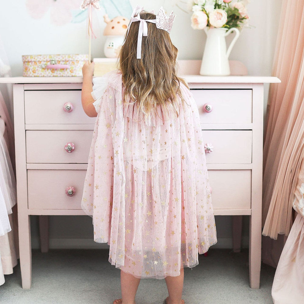 Alimrose Tulle Star Cape Blush Pink