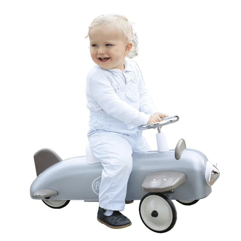 Baghera Speedster Airplane - Vintage Metal Ride-On for Children from 1 Year - Retro Airplane Design with Propeller and Wings - Motor Skills Developer Baghera Speedster Airplane - Vintage Metal Ride-On for Children from 1 Year - Retro Airplane Design with Propeller and Wings - Motor Skills Developer