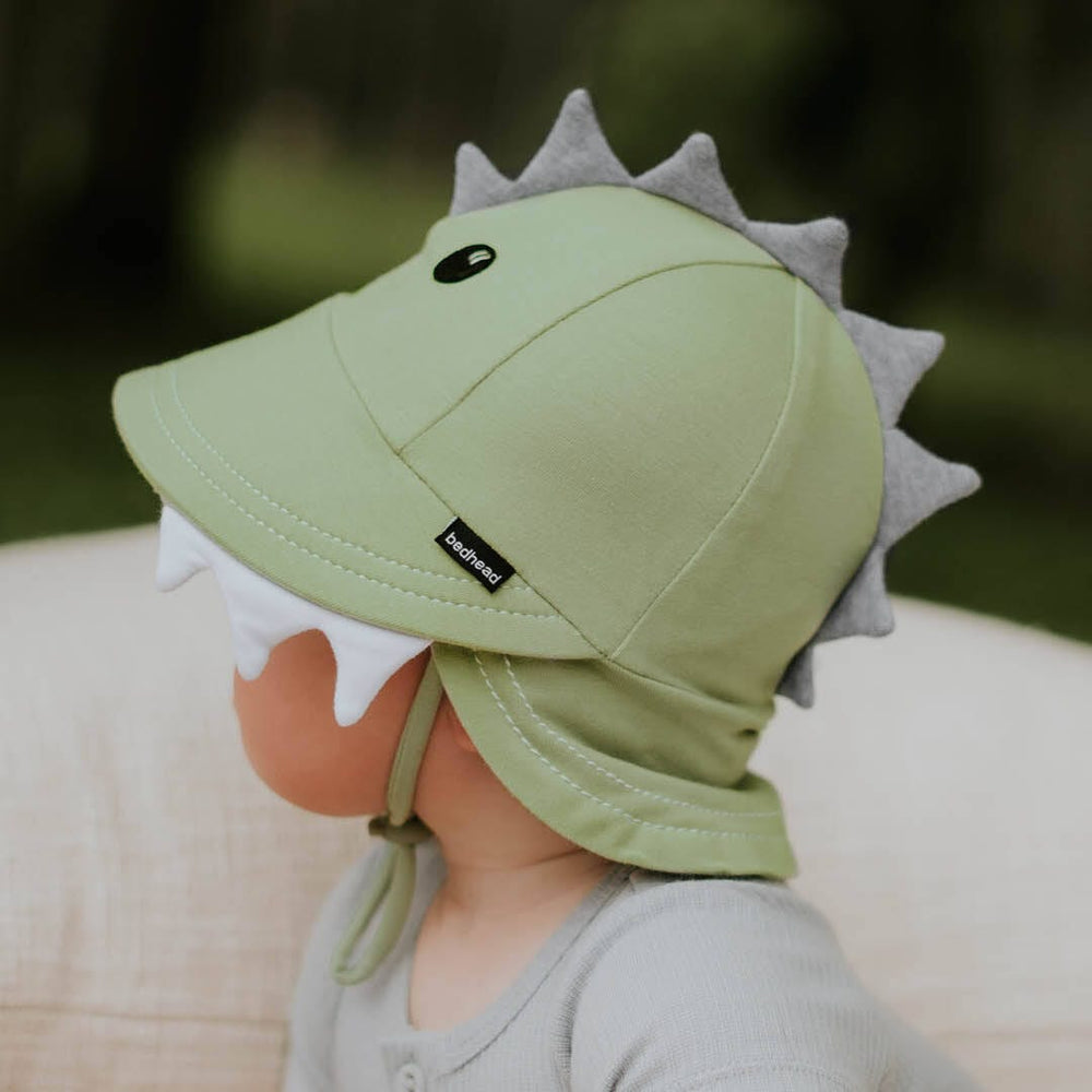 Bedhead Legionnaire Flap Sun Hat Dinosaur Khaki