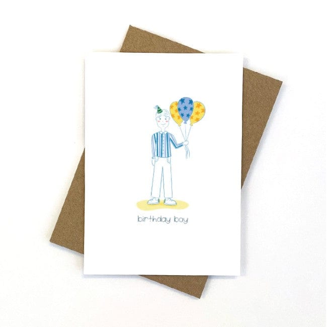 Candle Bark Greeting Card Sketched Birthday Boy