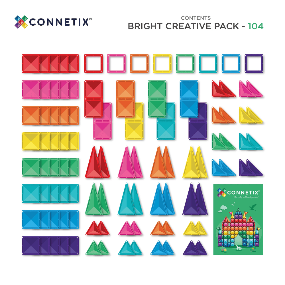 Connetix Bright Creative Pack 104 Piece