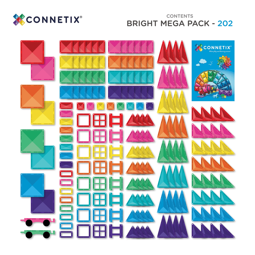 Connetix Tiles Bright Mega Pack 202 Piece
