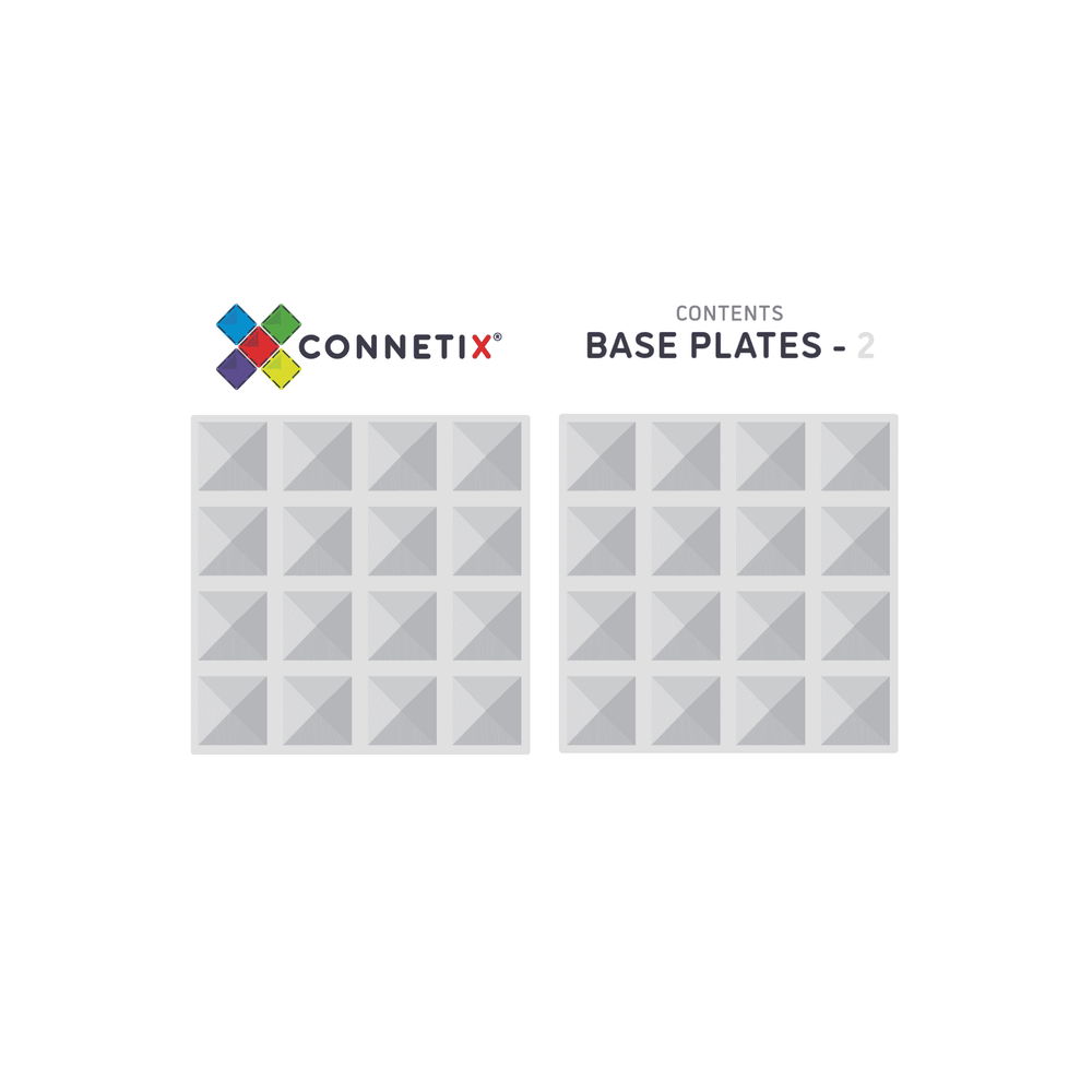 Connetix Tiles Clear Base Plate Pack 2 pc