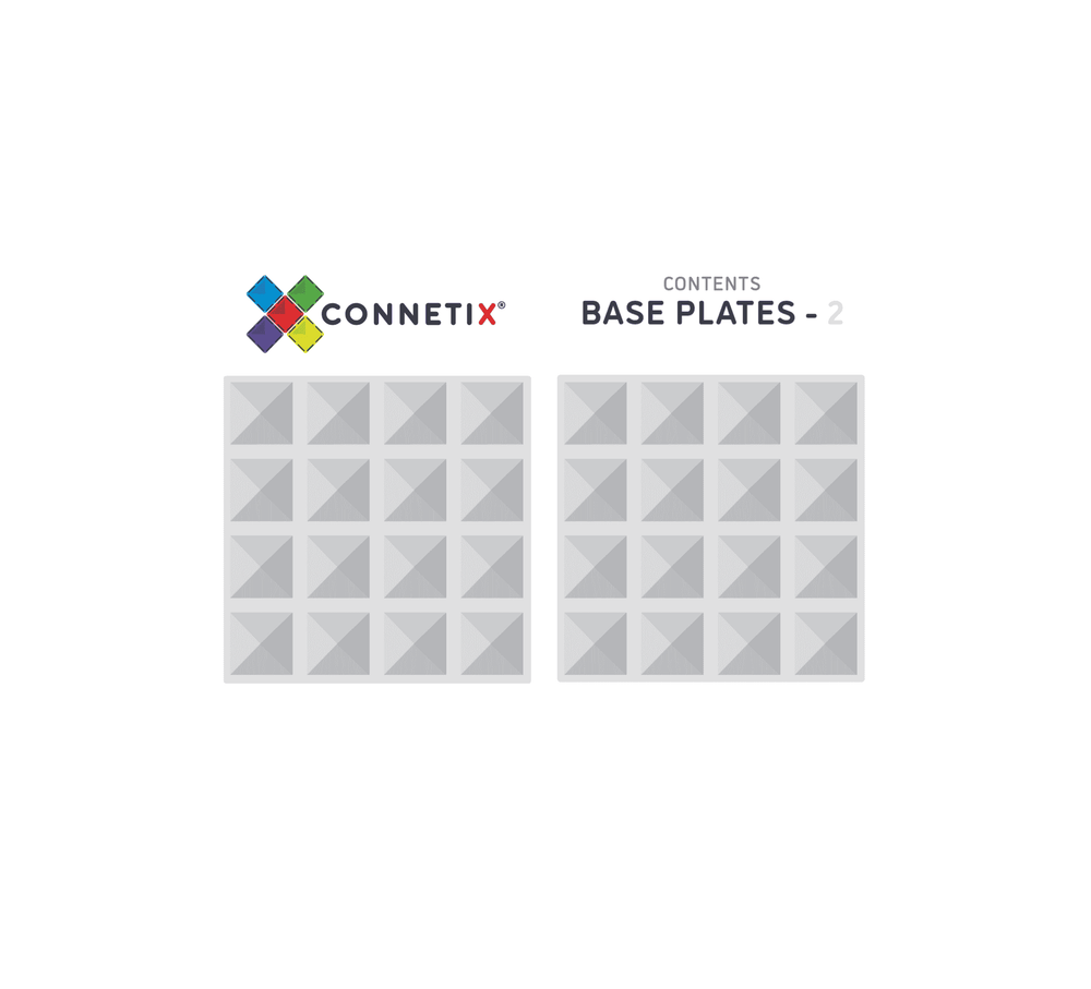 Connetix Tiles Clear Base Plate Pack 2 pc